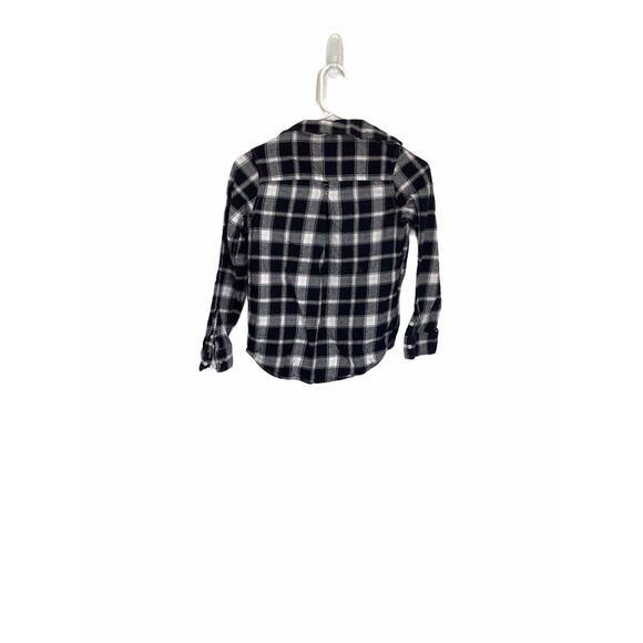 Tractr Black Button Down Plaid Shirt Medium 10/12 - Picture 3 of 5